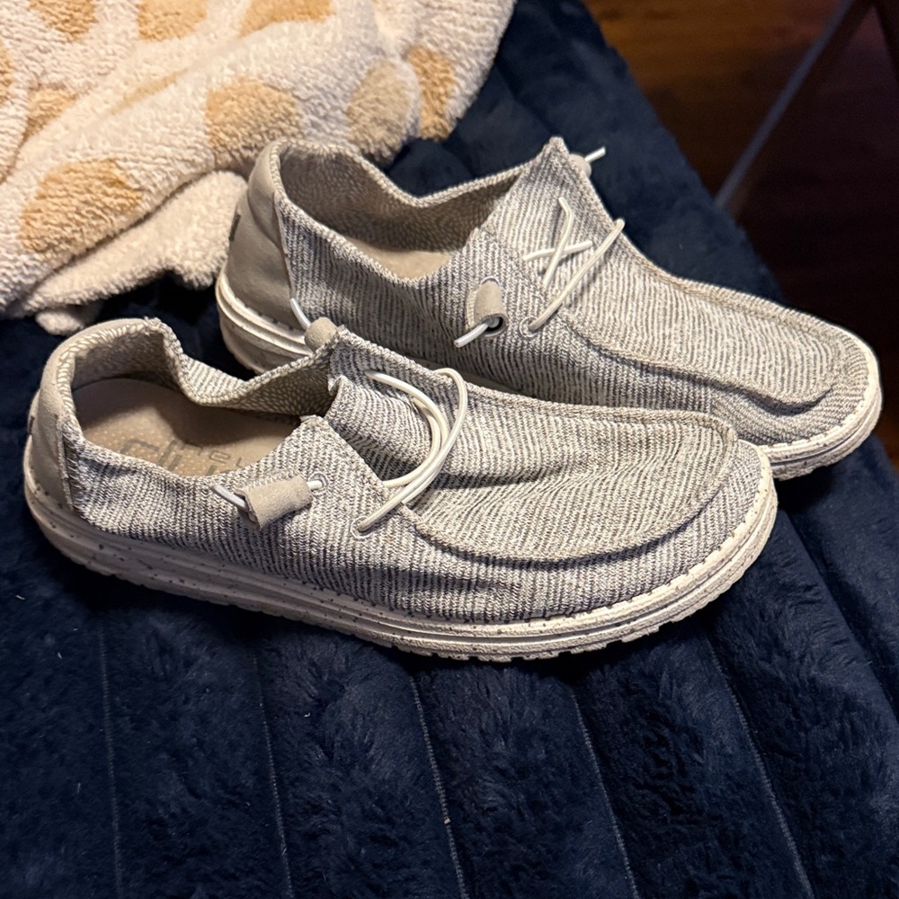 Hey Dude Light Gray Women's Loafers